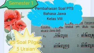 Latihan Soal PTS Bahasa Jawa Semester 1 Kelas VIII