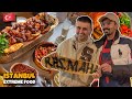 Istanbul food with czn burak  extreme meat pilav  lamb ribs