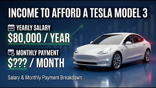 How Much Do You Need to Earn to Afford a Tesla Model Three? Salary and Monthly Payments