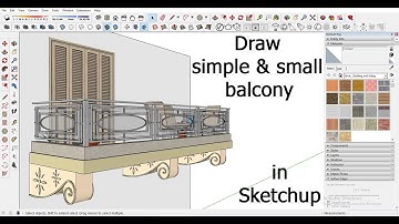 draw balcony in sketchup