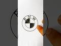 BMW logo art #bmw #drawing #easy #technique #shorts #logo
