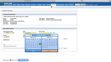 How to input a new open house on the MLS