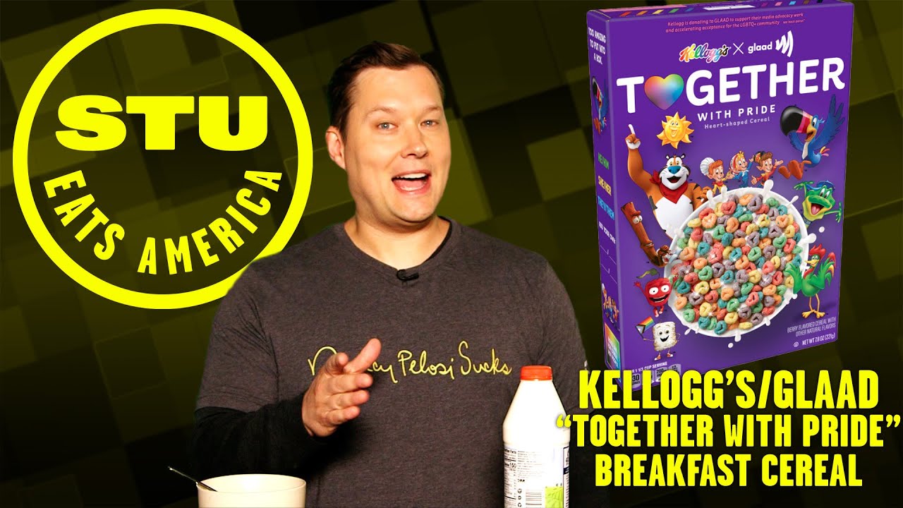 Stu EATS America: Kellogg’s x GLAAD “Together with Pride” Heart-shaped Cereal