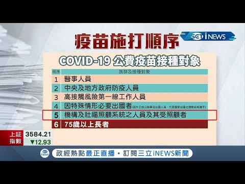 未來疫苗施打順序恐變動？長照排第五類 增第六類給75歲長者 6月200萬劑疫苗到貨 最多接種恐只能打到"第六類"！│記者許信欽 林佳融│【台灣要聞。先知道】20210603