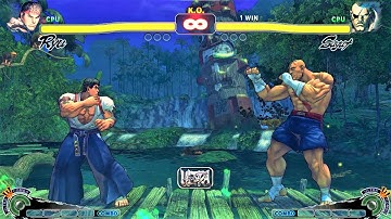 RYU VS SAGAT   | CPU VS CPU Ultra Street Fighter IV  (Hardest AI)
