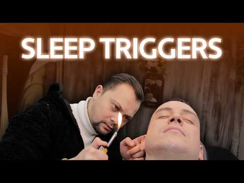 ASMR Barber Session with Facial Massage, Scalp Tools & Sleep Triggers