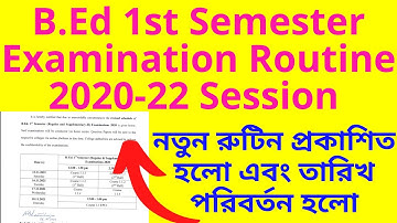 WBUTTEPA B.Ed 1st Semester Exam Routine 2020-22. Wbuttepa b.ed 1st semester exam routine 2020-22