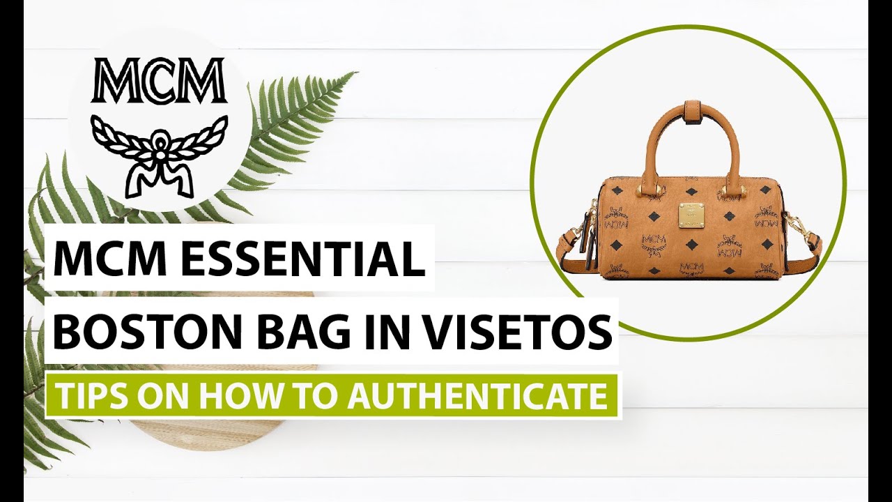 Tips on how to authenticate your MCM bag - MCM essential mini Boston Bag in  Black Visetos 