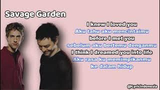 Savage Garden - I knew i love you ( terjemahan bahasa indonesia)