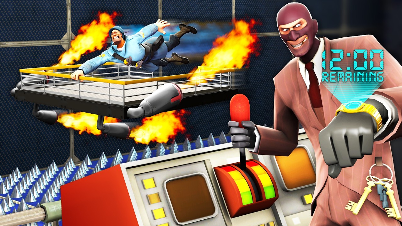 Co-op TF2 escape room, but one person secretly sabotages