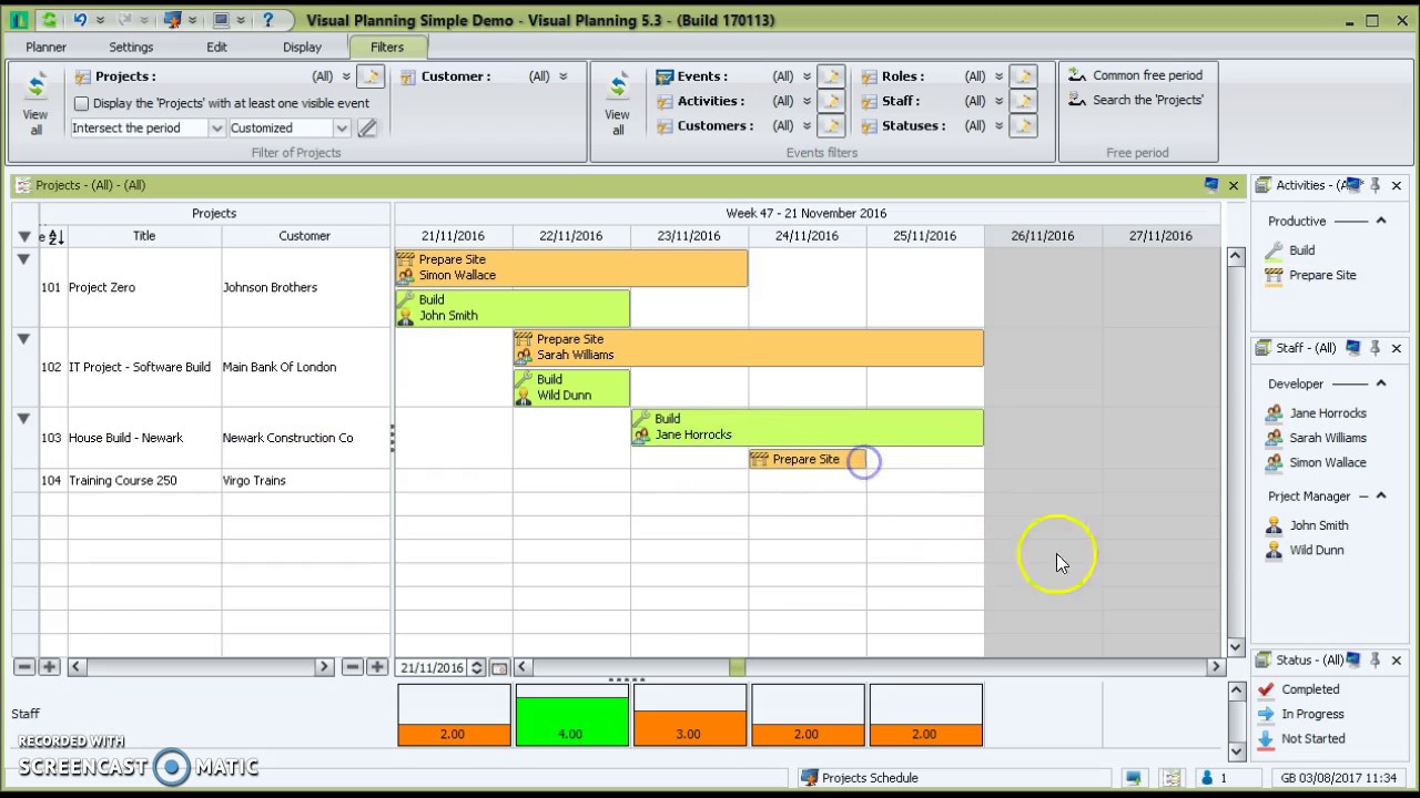 Visual Planning - Multiple Resources