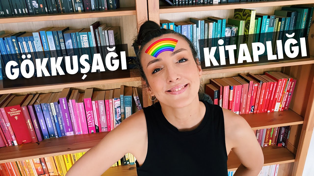 🌈 Gökkuşağı Stilinde Kitaplığımı Düzenledim 🌈 | Rainbow Bookshelf