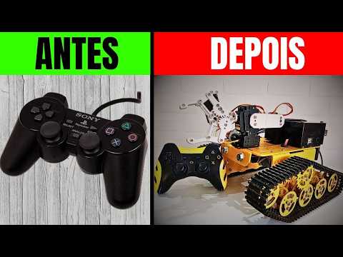Transformei meu antigo controle de PS2 em um Comando de Robô!