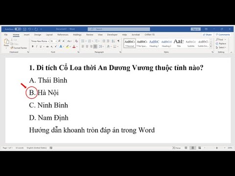 Video: Làm cách nào để khoanh tròn một từ trong Word 2016?