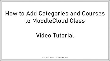 How to Add Categories and Courses to MoodleCloud