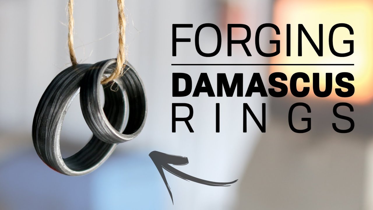 Forging Damascus Rings! - (No Lathe)