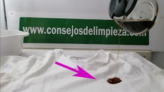 QUITAR LA MANCHA DE CAFÉ DE LA ROPA