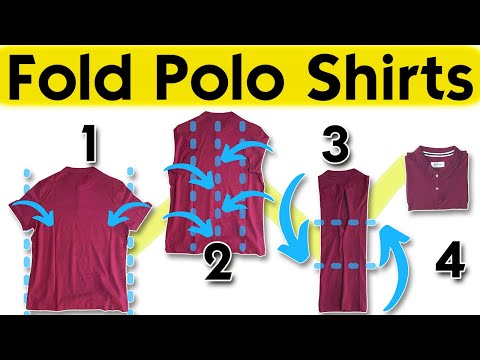 How to Fold Polo Shirts to NOT WRINKLE COLLAR: Step-by-step