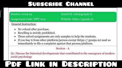 IGNOU MPC 004 Solved Assignment 2024-25