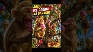 Magic Ice Cream Tree 🍦🐒 | Funny Monkey Story#MagicTree #IceCreamTree #MonkeyStory #FunnyAnimals
