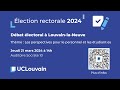 Election rectorale 2024  dbat sur les perspectives pour le personnel et les tudiantes