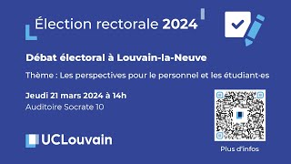 Election rectorale 2024 : débat sur les perspectives pour le personnel et les étudiant·es