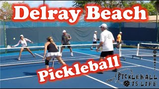 Sindy Levine & Barry Klien vs Nick & Shelley Puschak at Delray Beach Tennis Center Pickleball
