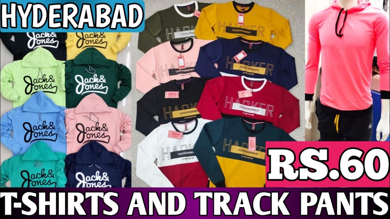 Tshirt track pant wholesale market in Hyderabad // fancy Tshirt