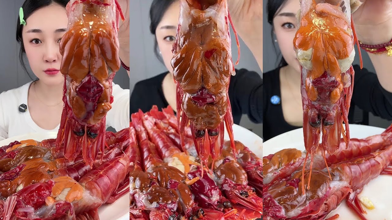 【Yummy】Carabinero prawn🦐🦐#mukbang#asmr#Seafood