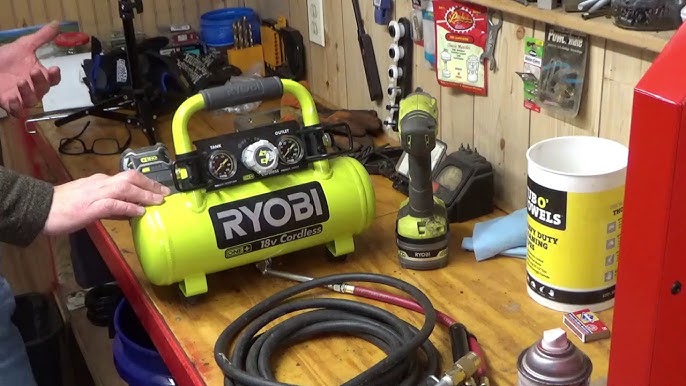 Ryobi - Compresseur à cuve 18v one plus - 4l - sans batterie ni