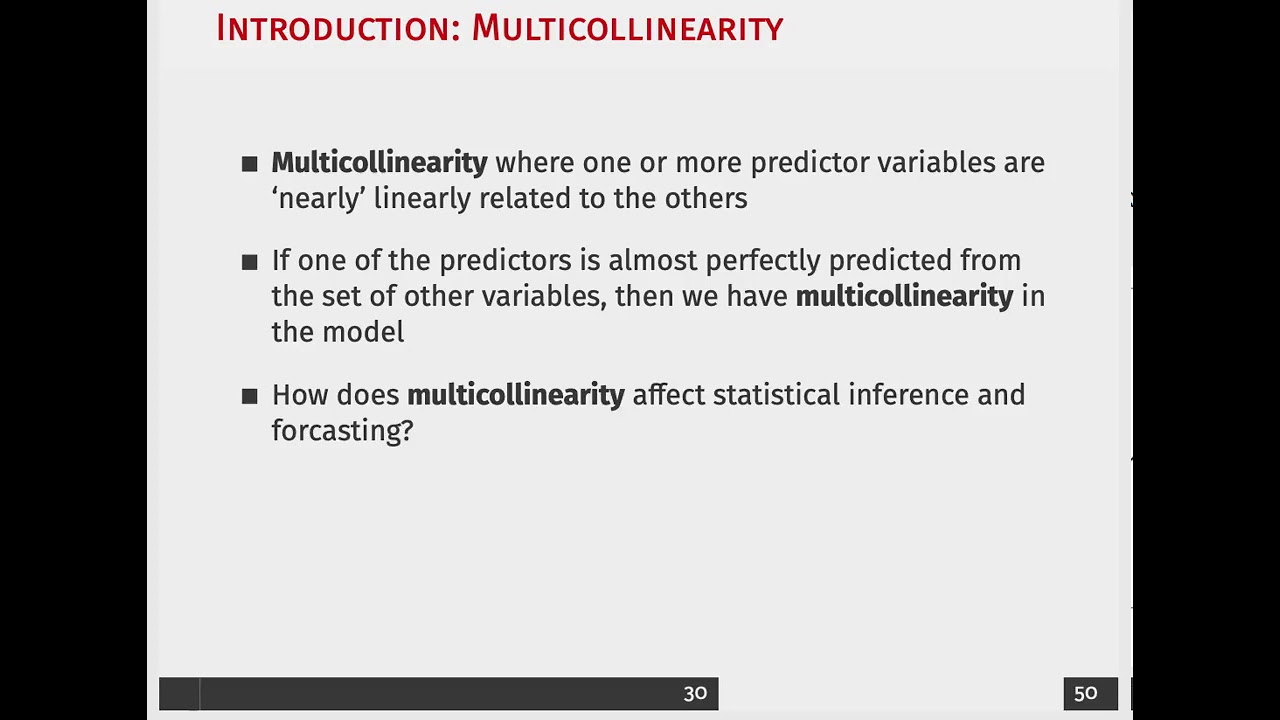 Week 6, Lecture 12, Part 5: What is Collinearity? - YouTube