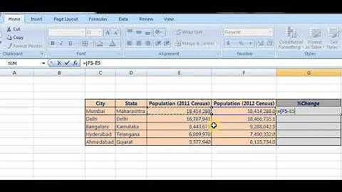 Find out Percentage difference between two columns  - Excel tricks #shorts