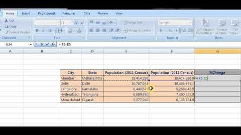 Find out Percentage difference between two columns  - Excel tricks #shorts