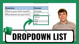 How to Make a Drop Down List in Excel