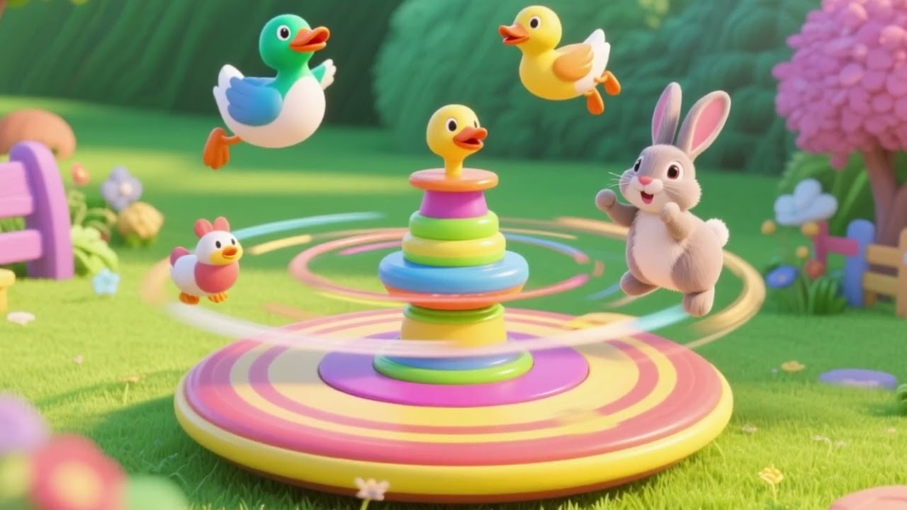 🐇🦆 Spin and Twirl, Jump! | Peter Rabbit & Ducks Fun for Kids 🌈✨