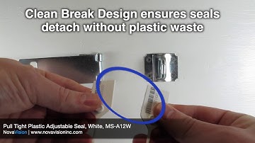 Pull Tight Plastic Adjustable Security Seal White MS-A12W