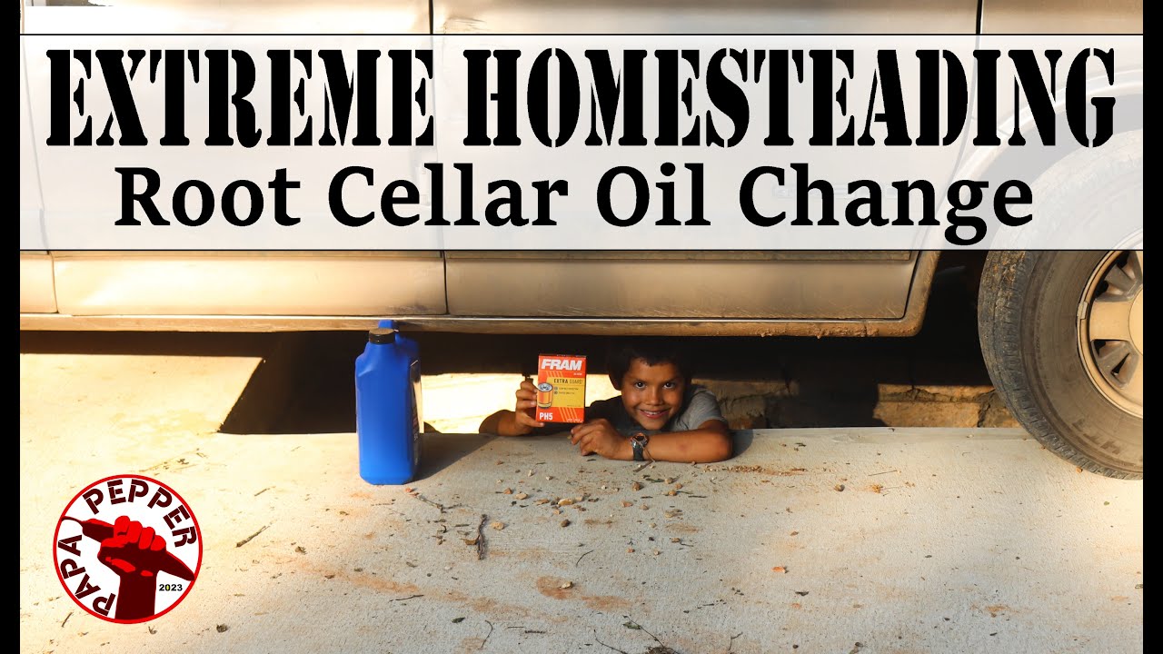 EXTREME HOMESTEADING Root Cellar Oil Change - YouTube