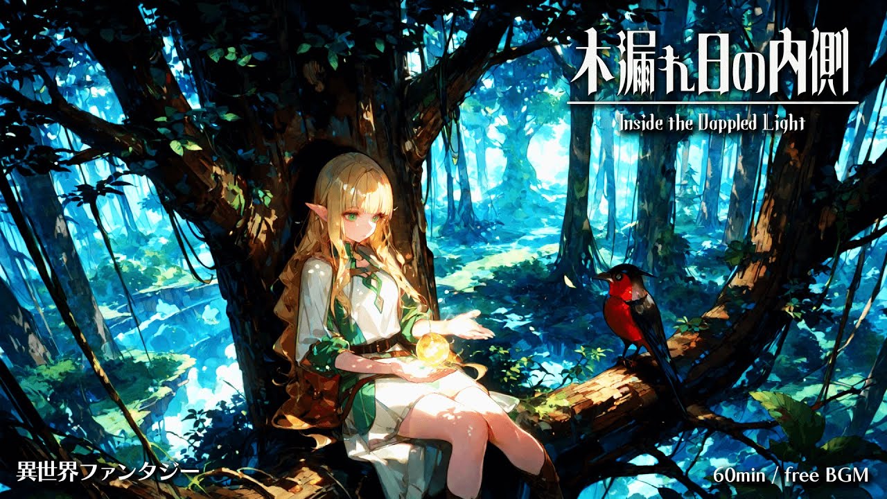 【Isekai Fantasy Music】Inside the Dappled Light【Free BGM / 60min】