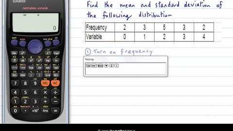 Standard Deviation - Frequency Distribution - Calculator - Leaving Cert Project Maths - Statistics