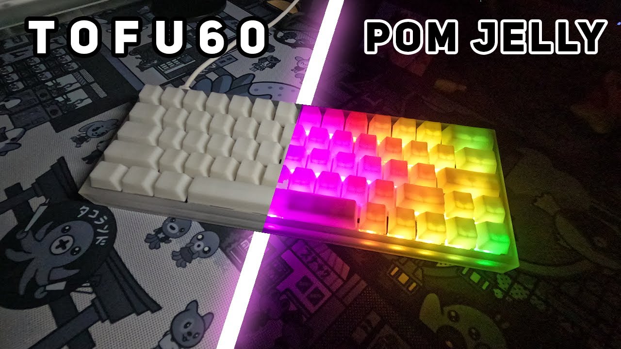 POM Jelly Keycaps on TOFU60 ACRYLIC - $400 Custom Keyboard Build!