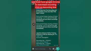 How to Download zoom recording link video on mobile.