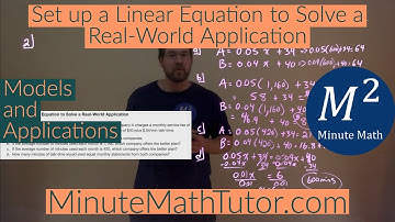 Set up a Linear Equation to Solve a Real World Application | College Algebra