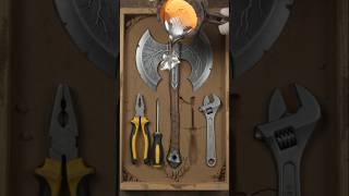 Epic Battle Axe Forged with Molten Metal 🔥🪓 Amazing Crafting Process #Shorts