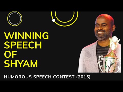 TM Shyamraj A |Humorous Speech Contest| Winning speech - District Level(District 82) |November, 2015
