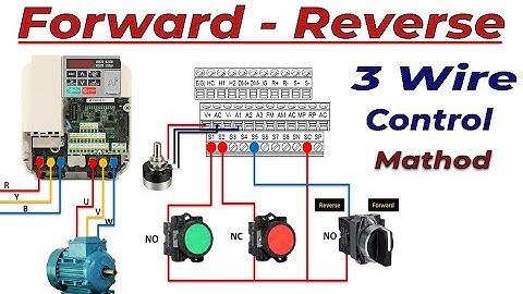 Forward Reverse Motor with VFD 3 Wire Control |  vfd control wiring | vfd motor control circuit