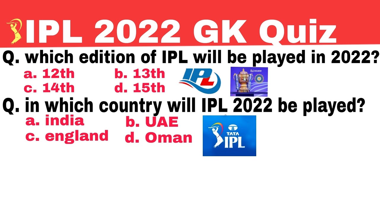 IPL 2022 important question|| IPL 2022 GK in English|| IPL 2022 sports current affairs.