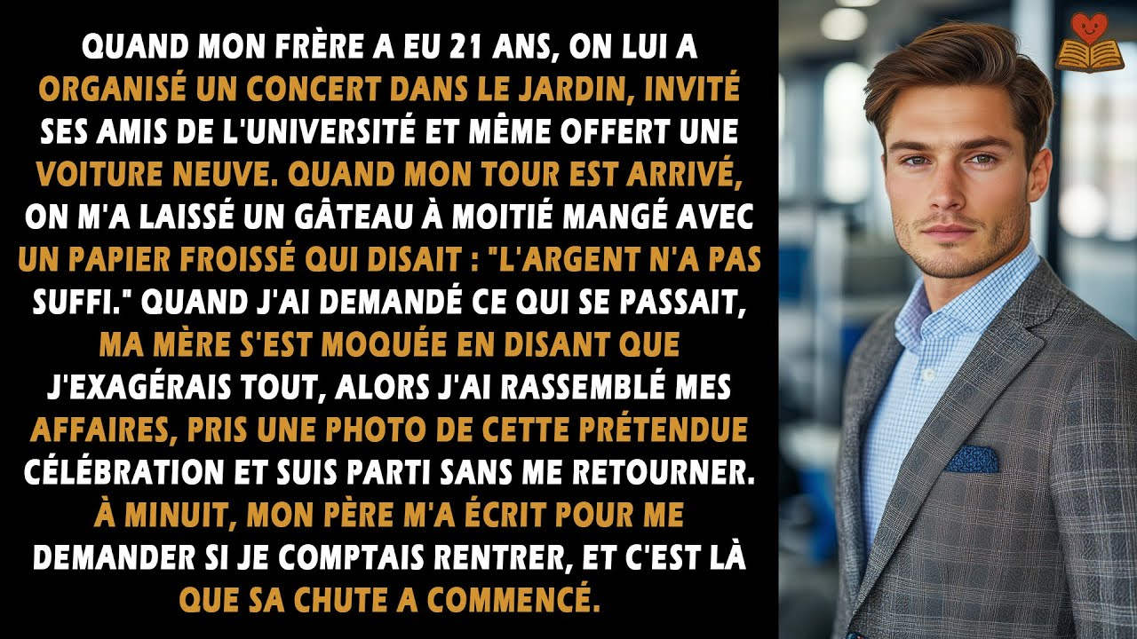 Quand mon frère a eu 21 ans, on lui a organisé un concert dans le jardin, invité ses amis de...