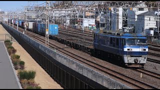 1093レ EF210-2+コキ24両 戸塚付近通過