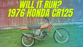 WILL IT RUN - 1976 Honda Elsinore CR125 - Sitting 20 Years! - VINTAGE Motocross Bike