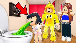 MI BEBÉ NO PUEDE PARAR DE VOMITAR EN BROOKHAVEN ROBLOX...